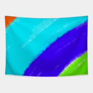 Blue Red green watercolor painting Tapestry