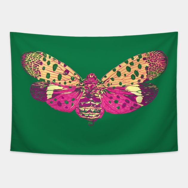 Spotted Lantern Bug Tapestry by RaLiz