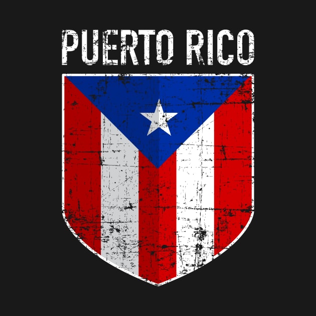 puerto rico - shield grunge design by verde