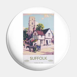 Suffolk - LNER - Vintage Railway Travel Poster - 1923-1947 Pin