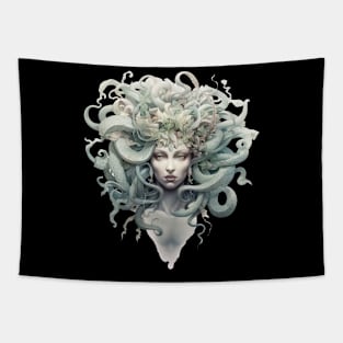 Medusa AI Art mythology retro shirt Tapestry