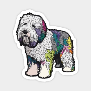 Old English Sheepdog Dog Art Magnet