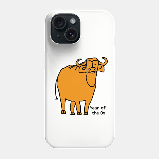 Year of the Ox Gold Phone Case by ellenhenryart