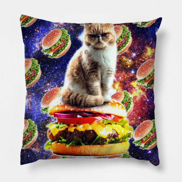 Hamburger Astro Cat On Burger Hamburger Astro Cat On Burger
