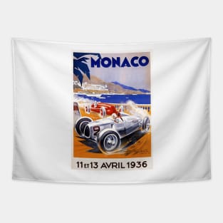 Vintage Monaco Grand Prix Poster 1936 Tapestry