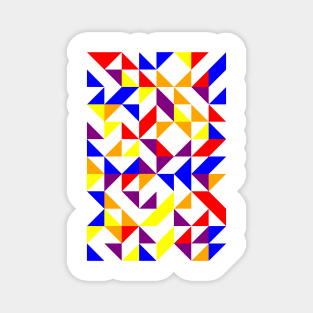 Amazing Geometric Colourful Triangle Pattern #2 Magnet