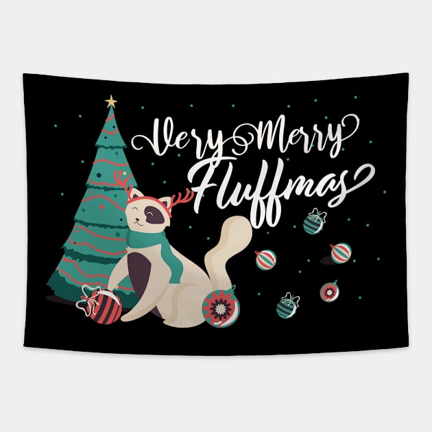 Merry Fluffmas Christmas Outfit for a Family Christmasoutfit Tapestry by alpmedia