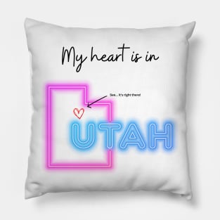 My heart is in Utah Pillow