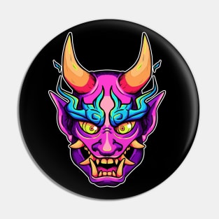 Oni head (pink) Pin