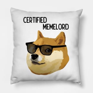 Doge Meme Certified Memelord Pillow