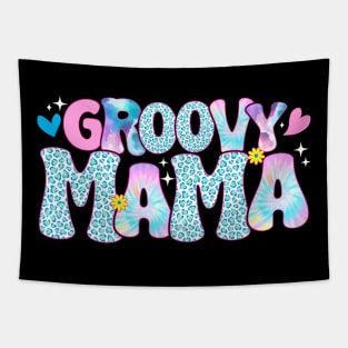 Groovy Mama Retro Mothers Day Colorful Matching Birthday Tapestry