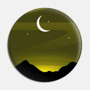 Yellow Mountains and Sky Pin