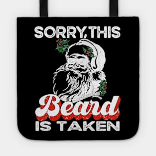 Men's Sorry This Beard is Taken Christmas Funny Santa Beard Tote