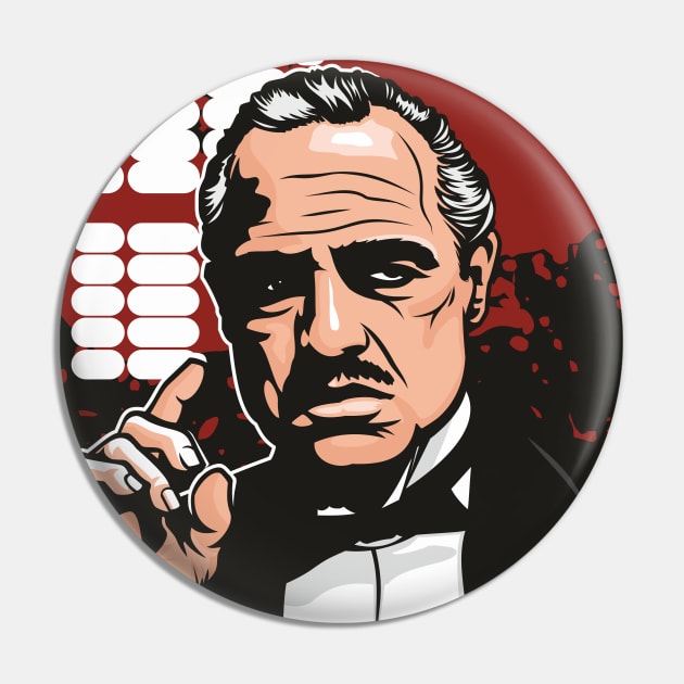 The Godfather Pin by Jamie Lee Art