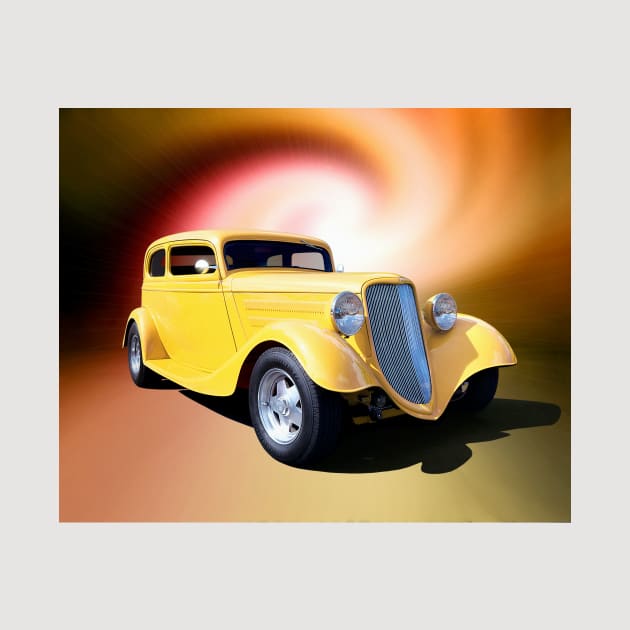 Yellow 34 Ford Coupe by Burtney