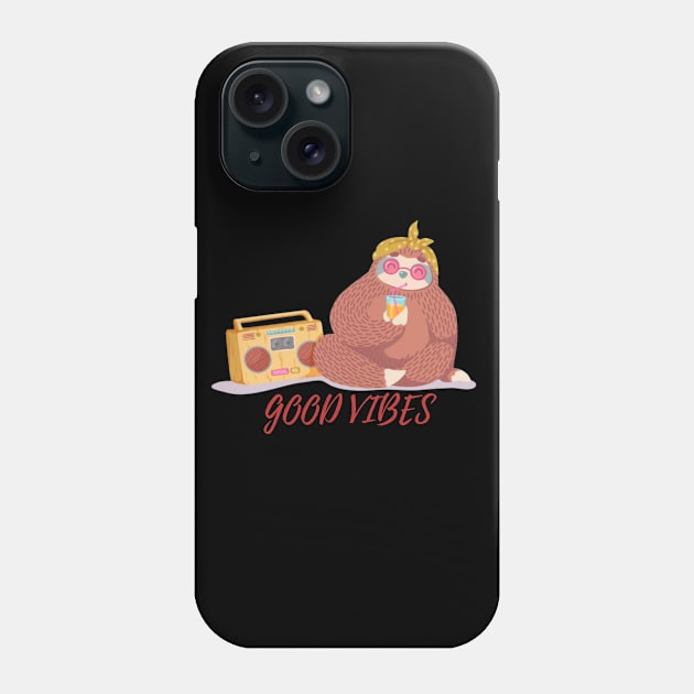 good vibes sloth Phone Case by hatem