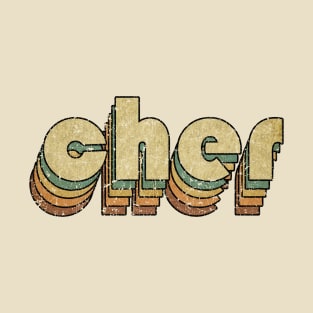 Cher // Vintage Rainbow Typography Style // 70s T-Shirt