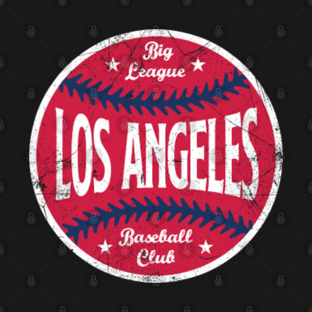 Disover Los Angeles Retro Big League Baseball - White - Angels - T-Shirt