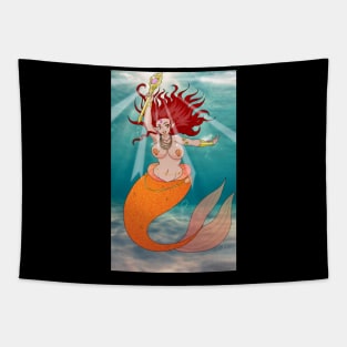 Mermaid Sorceress Tapestry