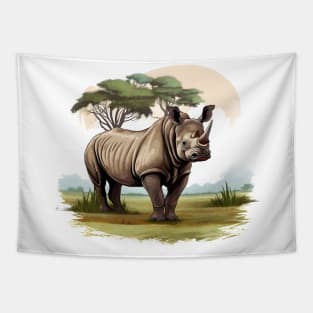 Rhino Love Tapestry