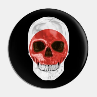 Japan Flag Skull - Gift for Japanese With Roots From Japan Pin