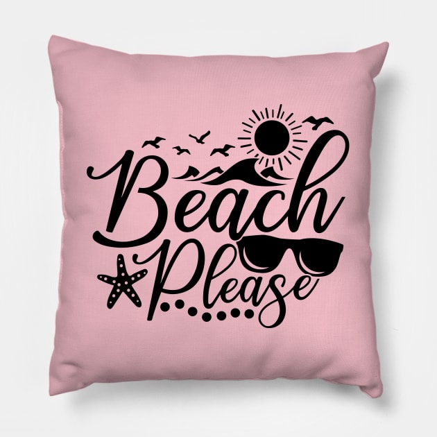 Beach Please 2 Pillow by busines_night