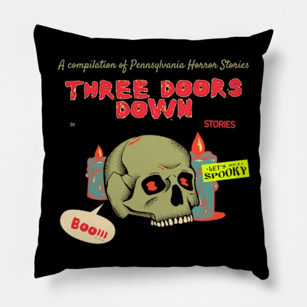 3 doors down ll horror stories Pillow by psychedelic skull