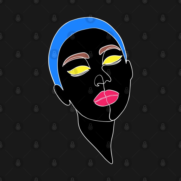 Woman face in minimalist style by WarmJuly