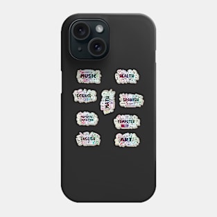 cute subject labels for school supplies Phone Case