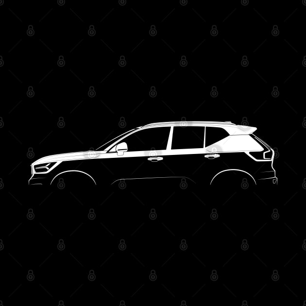 Volvo XC40 Silhouette by Car-Silhouettes