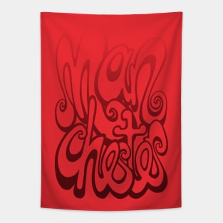 Manchester lettering - cherry tomato red Tapestry