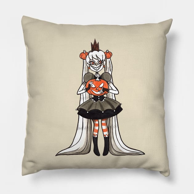 Pumpkin Queen Pillow by LittleGreenHat