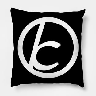 Jewish Anarchist Symbol (Cursive, White) Pillow