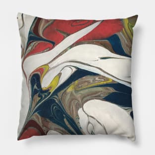 "I'm very bendy" Modern Abstract Fluid Painting Pillow