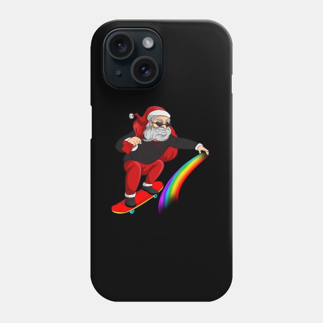 Festive Proud Santa Christmas Rainbow Phone Case by Trendy Black Sheep