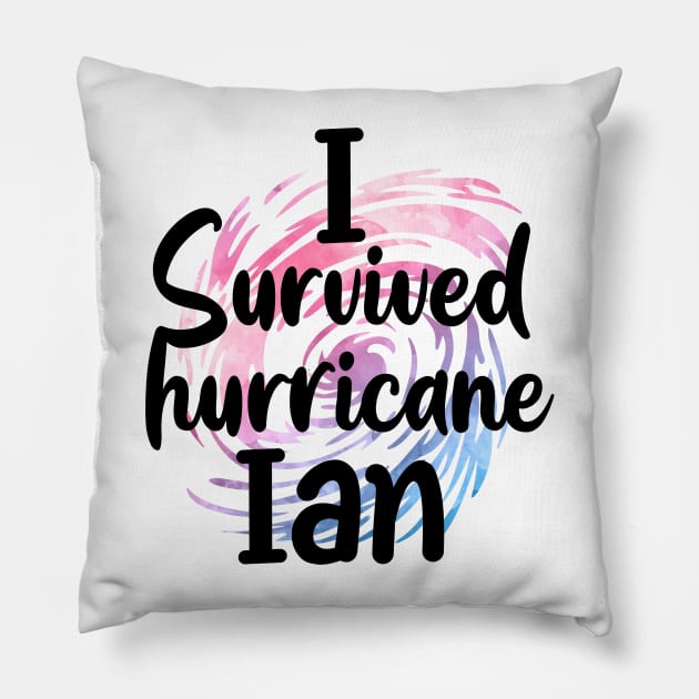 Hurricane Ian Survivor 2022 Pillow by Qprinty