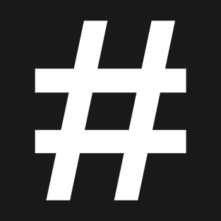 Hashtag - Pound Sign Social Media Design T-Shirt