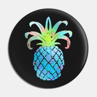 Aloha pineapples, iridescent blue Pin