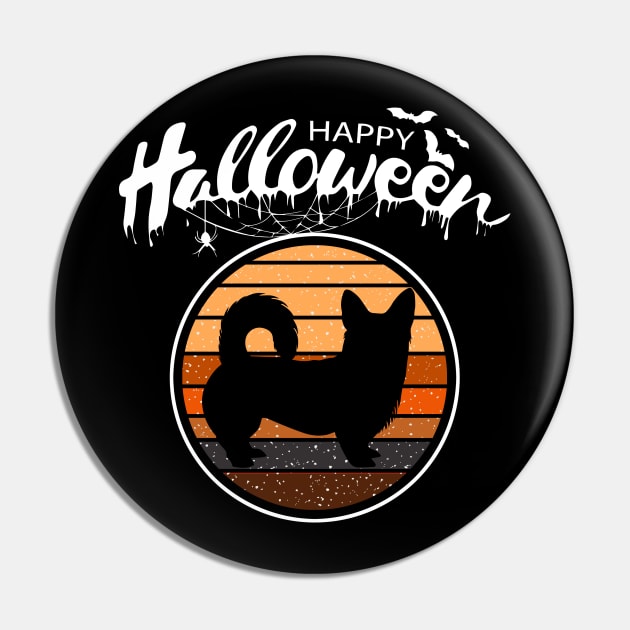 Funny Happy Halloween Beautiful Corgi Men Women Kids Gift Pin by mlleradrian