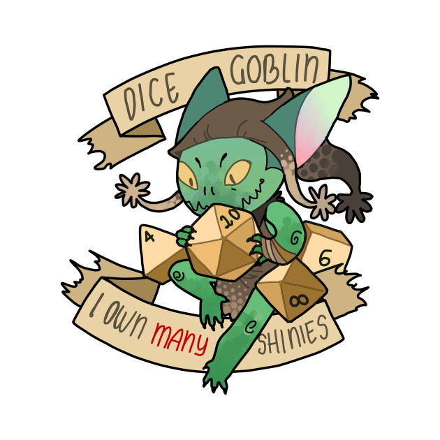 DICE GOBLIN, 1 Dice Goblin TShirt TeePublic