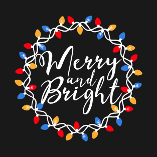 Christmas Merry and Bright Wreath T-Shirt