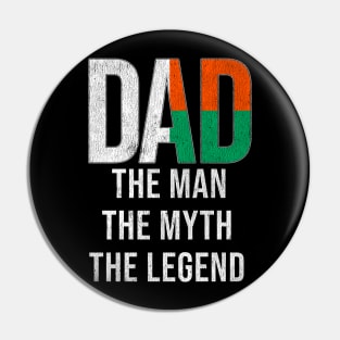 Malagasy Dad The Man The Myth The Legend - Gift for Malagasy Dad With Roots From Malagasy Pin