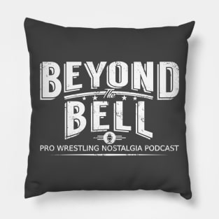 Beyond The Bell Official White Logo Pillow