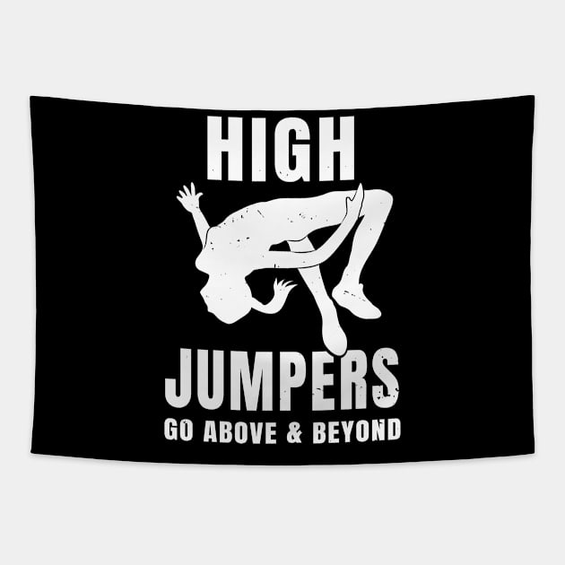 Womens High Jump Above Pun Girl Athlete Gift Tapestry by atomguy