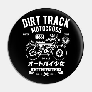 Dirt Track Motocross Classic Retro Pin