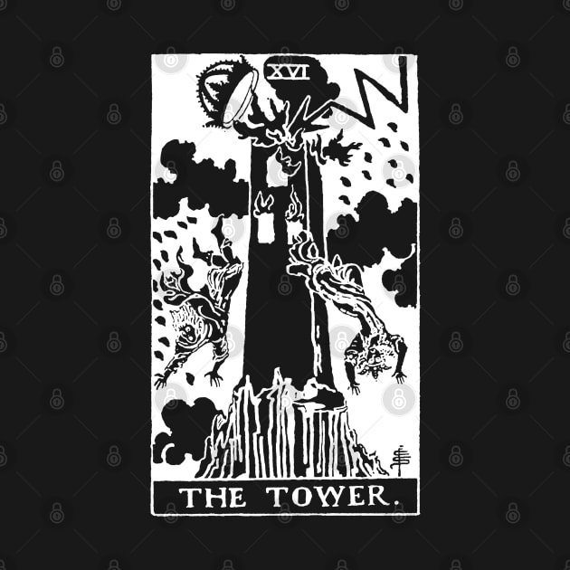 The Tower Tarot in white by winterwinter