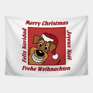 Airedale Terrier Christmas Tapestry