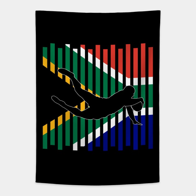 South African rugby Tapestry by Cherubic