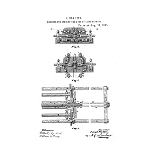 Machine for opening the eyes of loom harness Vintage Patent Hand Drawing T-Shirt