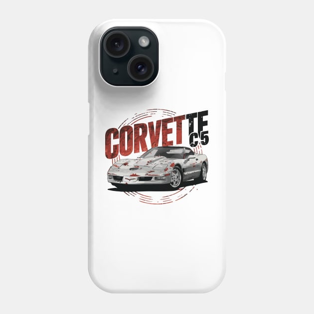 Chevrolet Corvette C5 Vintage Car Phone Case by Cruise Dresses